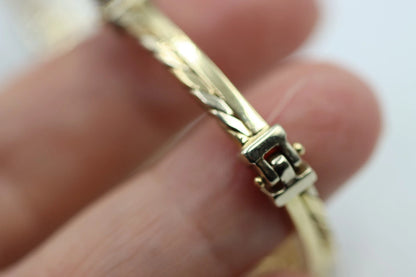 Genuine 14ct 14k 585 Yellow & White Gold 20cm Bracelet 17.32grams