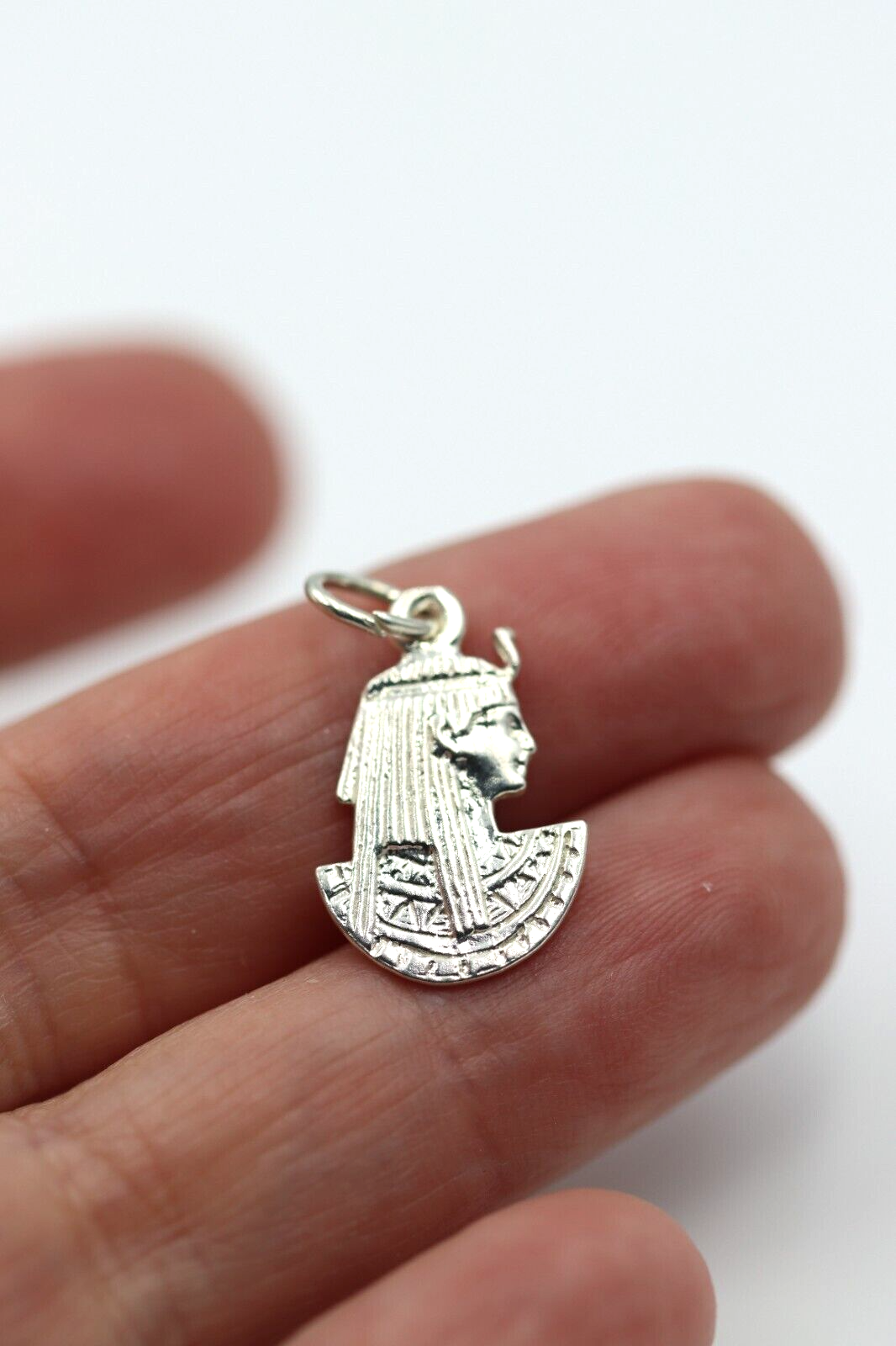 Sterling Silver 925 Egyptian Cleopatra Pendant / Charm