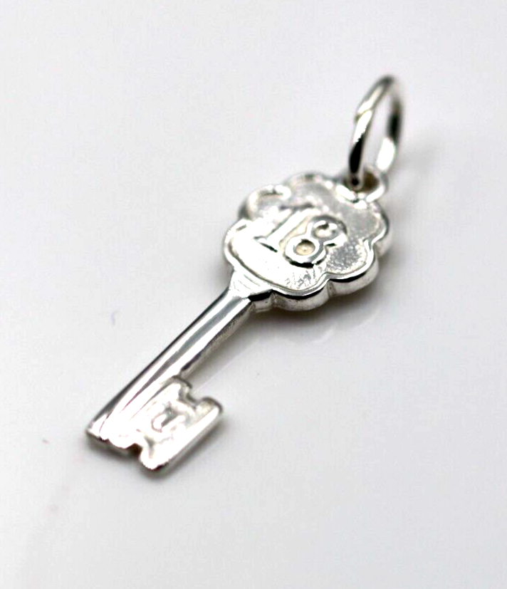 Genuine Sterling Silver 925 18th Key Pendant Or Charm