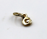 Genuine 9ct 9kt Genuine Tiny Very Small Yellow, Rose or White Gold Initial Pendant / Charm G
