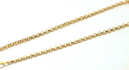 Genuine 9ct 9k Solid Yellow or Rose Gold 25cm Round Belcher Anklet