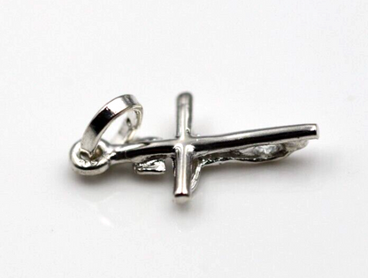 Genuine Sterling Silver 925 Small Crucifix Cross Pendant / Charm