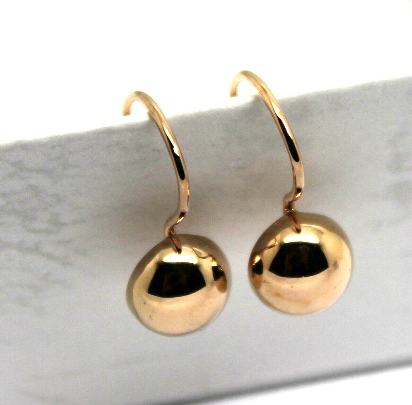 Kaedesigns New 9ct 9k Solid Yellow, Rose or White Gold 8mm Half Plain Ball Earrings