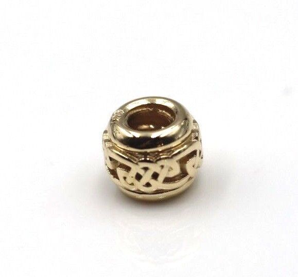 Kaedesigns,9ct Yellow Or Rose Or White Gold Or Silver Celtic Weave Bead Charm