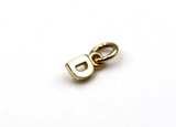 Genuine 9ct 9kt Tiny Very Small Yellow, Rose or White Gold Initial Pendant /Charm D