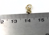Genuine 9ct 9kt Tiny Very Small Yellow, Rose or White Gold Initial Pendant /Charm D