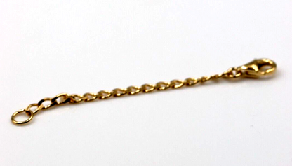 Genuine 9ct Yellow, Rose or White Gold Long Link Curb Diamond Cut Extender 5.5cm 2.1mm wide