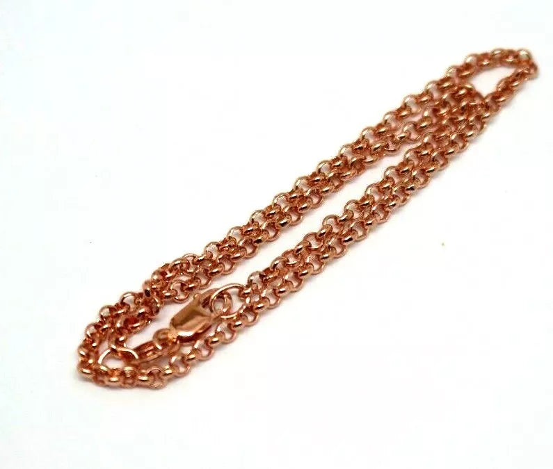 Genuine New 9ct 9k Solid Rose Gold 26cm Belcher Anklet