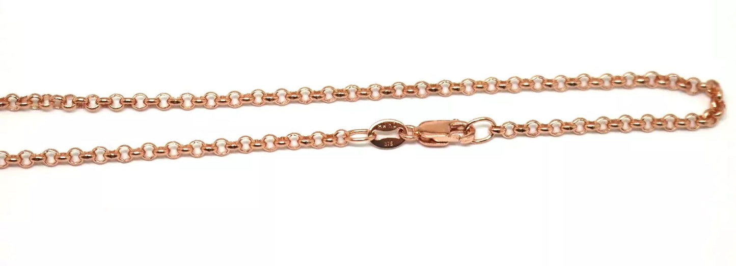 Genuine New 9ct 9k Solid Rose Gold 26cm Belcher Anklet