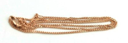 Genuine 9ct 9k Rose Gold Kerb Curb Chain Necklace 45cm 3.9gms - Free post