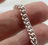Sterling Silver 925 4mm Round Kerb Curb Chain Chain Necklace 60cm 28 grams