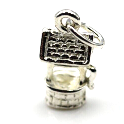 Genuine Sterling Silver 925 Small 3D Wishing Well Charm Free Post In Oz