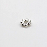 Genuine Sterling Silver 925 4mm Tiny Flower Beads x 2 Charm -Free post
