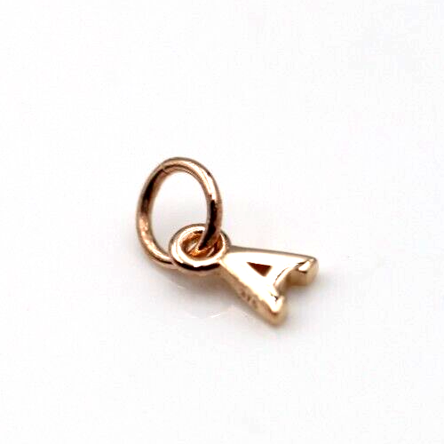 Genuine 9ct 9kt Genuine Tiny Very Small Yellow, Rose or White Gold Initial Pendant Charm