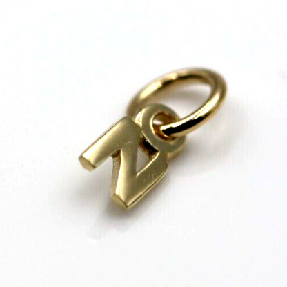 Genuine 9ct 9kt Tiny Very Small Yellow, Rose or White Gold Initial Pendant /Charm N