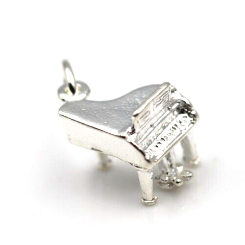 Kaedesigns Small Genuine Sterling Silver Solid Piano Pendant / Charm