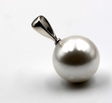 Genuine Sterling Silver 925 14mm Freshwater Shell Pearl Pendant