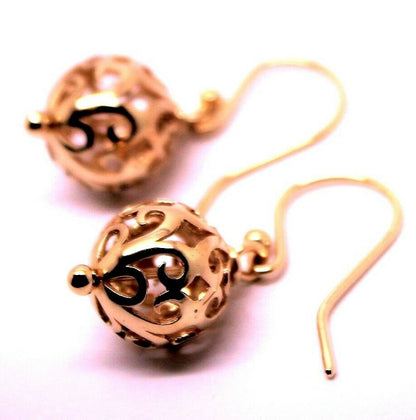 Kaedesigns New 9ct 9k Yellow, Rose or White Gold Large Heavy 12mm Ball Filigree Earrings