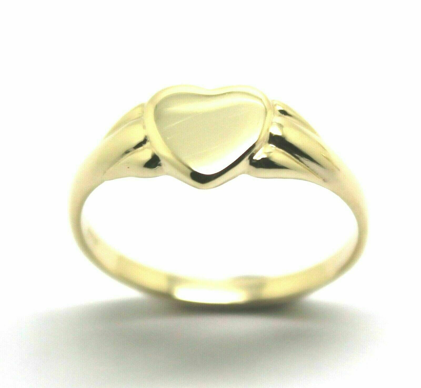 Size K, Kaedesigns, Genuine New Childs Solid 9ct 375 Yellow, Rose & White Gold Heart Signet Ring 324