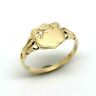 Size G - 9ct Small Yellow, Rose or White Gold Cubic Zirconia Shield Signet Ring