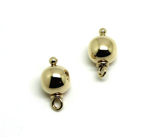 Genuine New 9k 9ct Yellow, Rose or White Gold 6mm Ball Plain Balls For Charm Earrings