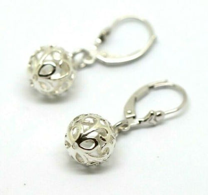 Genuine Sterling Silver Ball Earrings 10mm Continental Clip Earrings