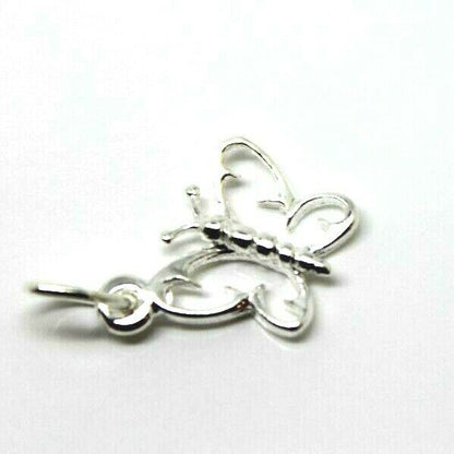 Sterling silver small light weight Beautiful Butterfly Charm Pendant + jump ring