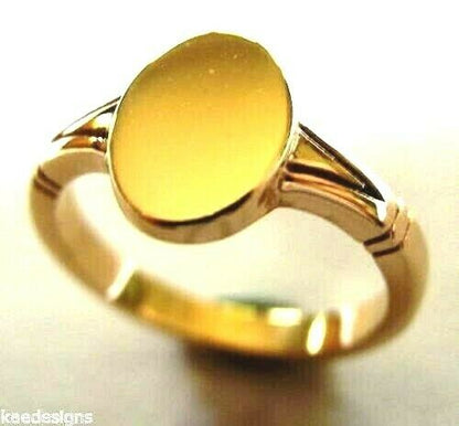 Size P Kaedesigns New Genuine Solid New 9ct 9K Yellow, Rose or White Gold Oval Signet Ring