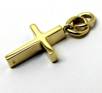 Kaedesigns,Genuine Solid Thin 18ct 750 Yellow, Rose or White Gold Plain Cross Pendant Double Bail