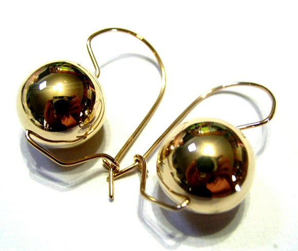Kaedesigns, 9ct Yellow Or White Or Rose Gold 375 14mm Full Ball Hook Earrings