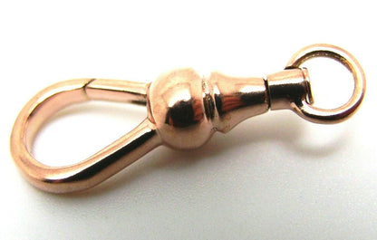 Genuine 18ct, 9ct Yellow or Rose Gold Ball Swivel Clasp 19mm, 22mm or 24mm