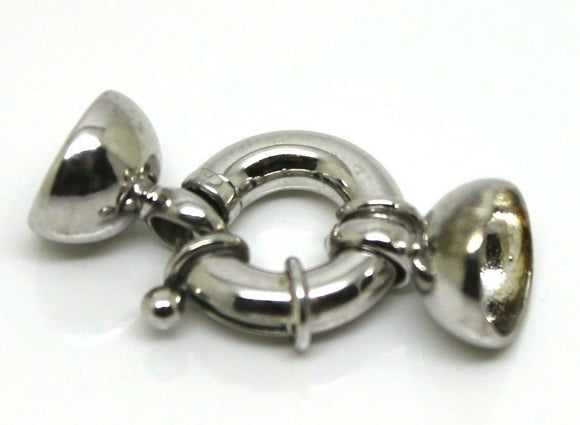 Sterling Silver Bolt Ring Clasp 18mm x 4mm Oval Caps Necklace Catch*Free express