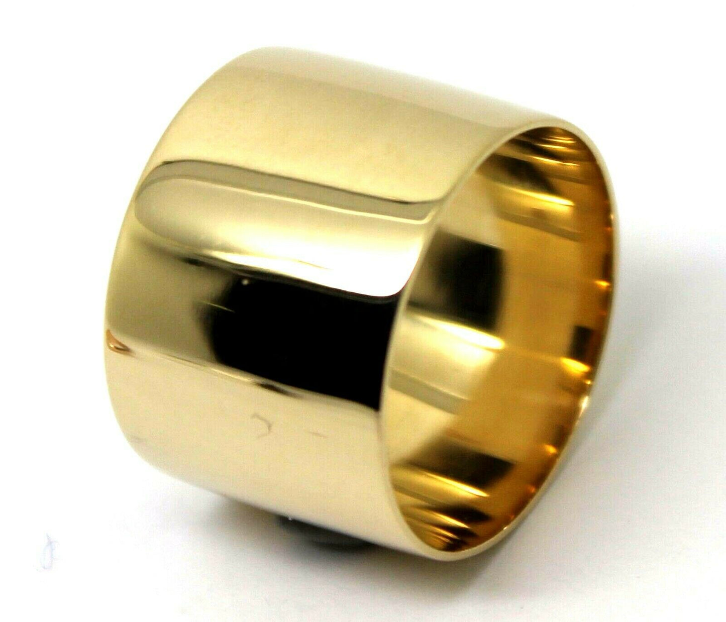 Genuine Solid Size S / 9 9ct 9k Yellow, Rose or Gold Solid 15mm Extra Wide Band Ring