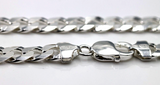 Sterling Silver 925 8mm Heavy Flat Kerb Curb Chain Necklace 50cm 50.3g (Last one)-Free post
