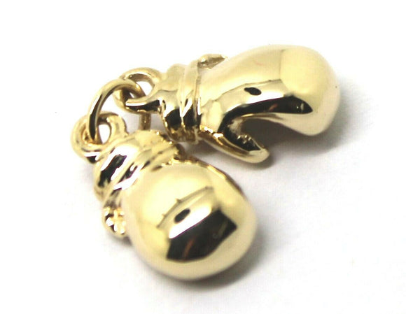 Solid 9ct Yellow or Rose or White Gold Small 2 x Boxing Gloves Pendant 1 PAIR