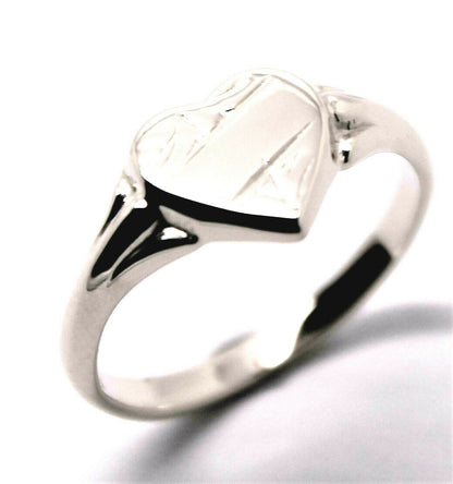 Kaedesigns, New Genuine 9ct Yellow, Rose or White  Gold Small Heart Signet Ring Size H 201