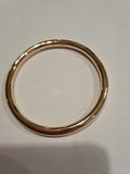 Genuine 9ct Yellow, Rose or White Gold 6mm Wide Hollow Golf Bangle 63mm Diameter