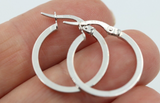 Kaedesigns New 9ct White Gold Lightweight Hollow Hoop Earrings *Free post