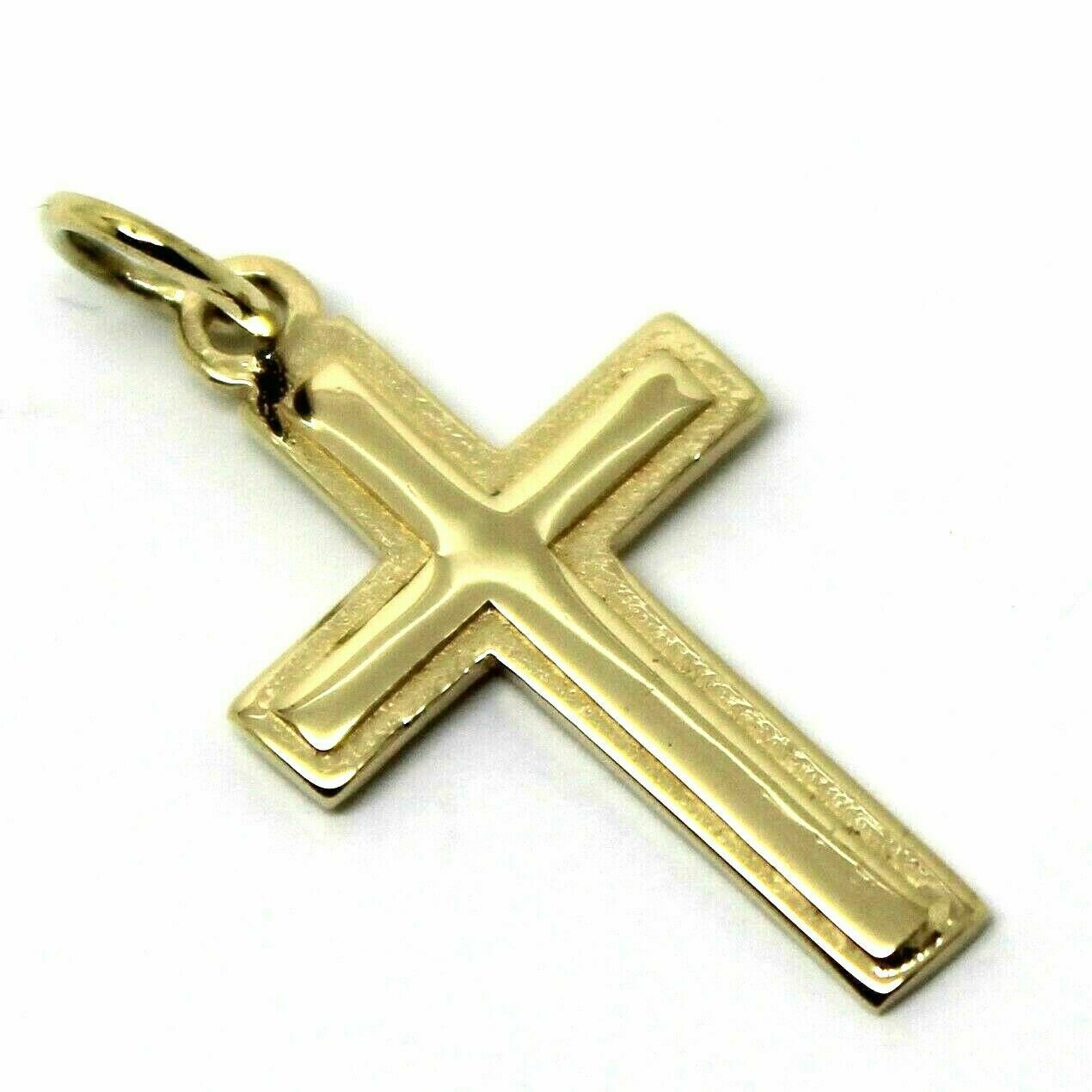 Genuine Small New 9ct 9K Yellow, Rose or White Gold Plain Cross Pendant