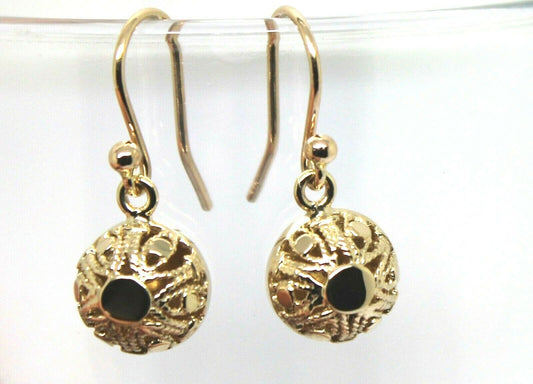 Kaedesigns New 9ct Yellow, Rose or White Gold 10mm Half Ball Hook Filigree Earrings