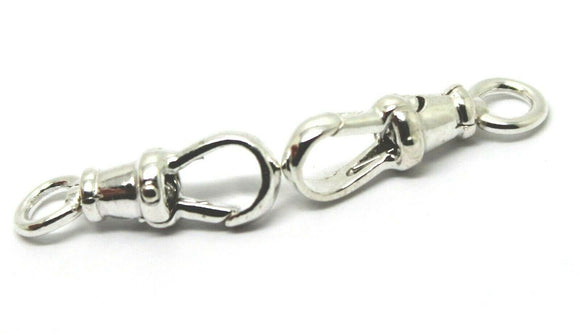Genuine 2 X  New Solid Sterling Silver Albert Swivel Clasp 19mm