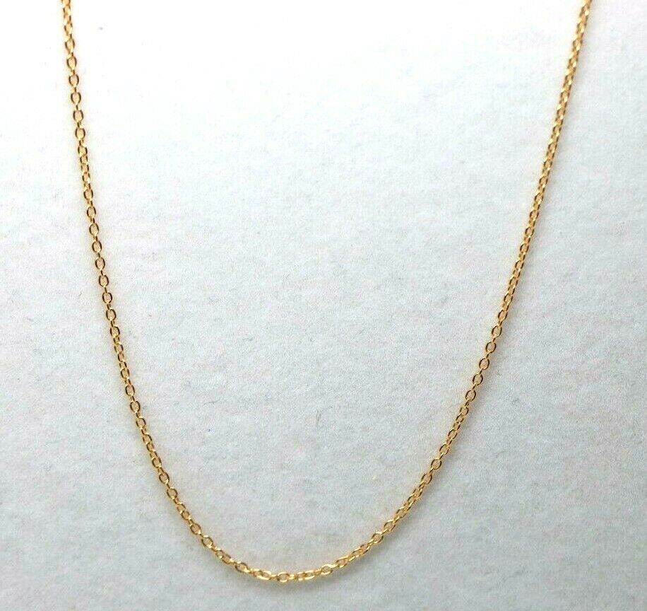 Genuine 18ct 750 Yellow Gold Belcher Cable Chain Necklace 50cm 2.3grams