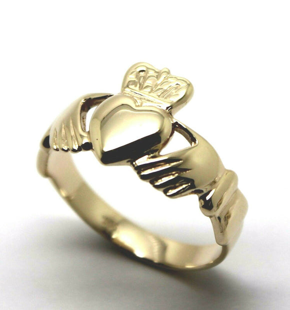 Size R New Genuine Solid 9ct 9kt Heavy Yellow, Rose or White Gold Extra Large Irish Claddagh Ring