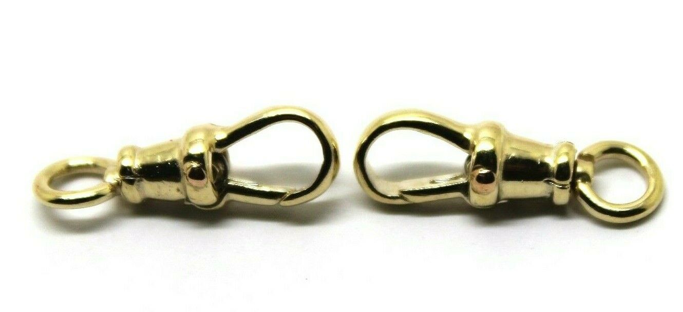 Genuine 9ct Solid 2 X Yellow Gold Albert Swivel Clasp 19mm Size