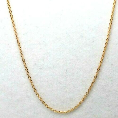 Genuine 18ct 750 Yellow Gold Belcher Cable Chain Necklace 50cm 2.3grams