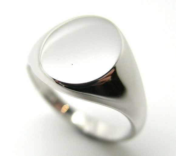 Kaedesigns, New Genuine Sterling Silver Full Solid Oval 12mm x 13mm Heavy Signet Ring in your size
