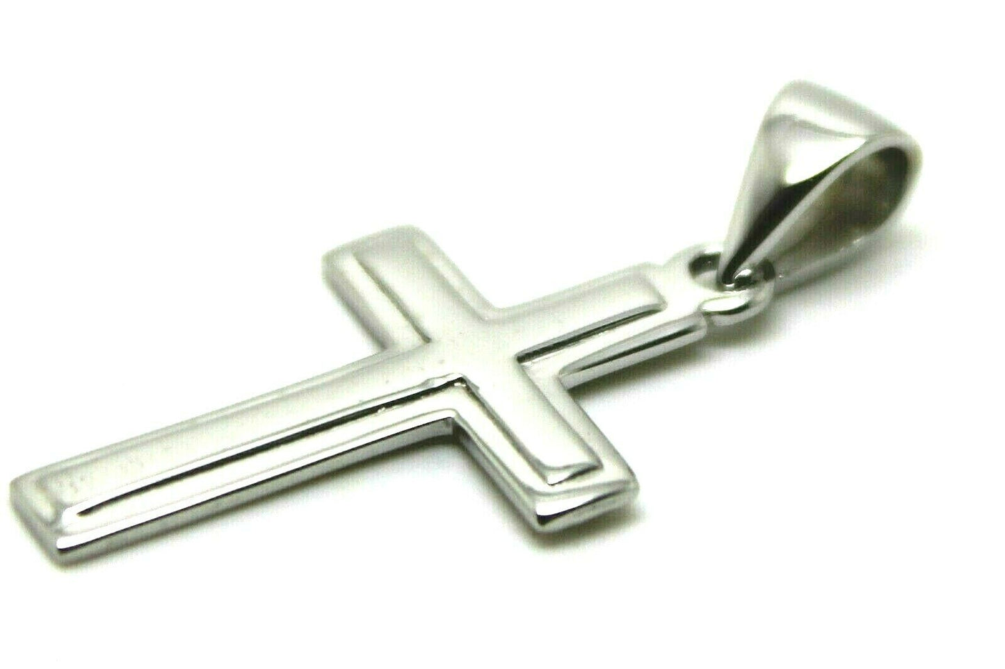 Genuine Small New 9ct 9K Yellow, Rose or White Gold Plain Cross Pendant