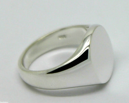 Genuine New Size J Sterling Silver 925 Oval Signet Ring *Engraving available