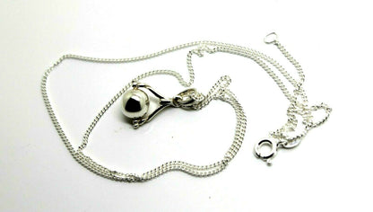 Genuine Sterling Silver Chain 60cm Necklace & Ball Spinner Pendant