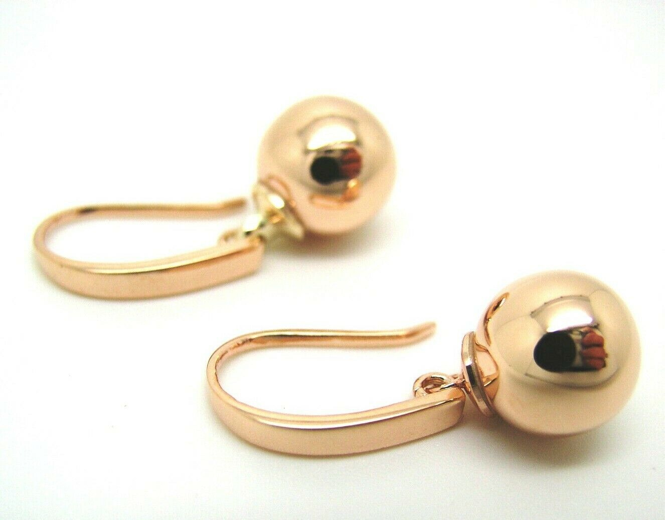 Kaedesigns, 9ct Yellow Or White Or Rose Gold 12mm Hook Euro Ball Drop Earrings